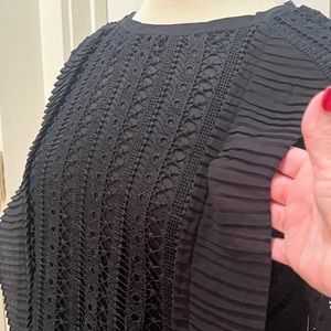 NWT Calligraphie Black Lacy Top Small